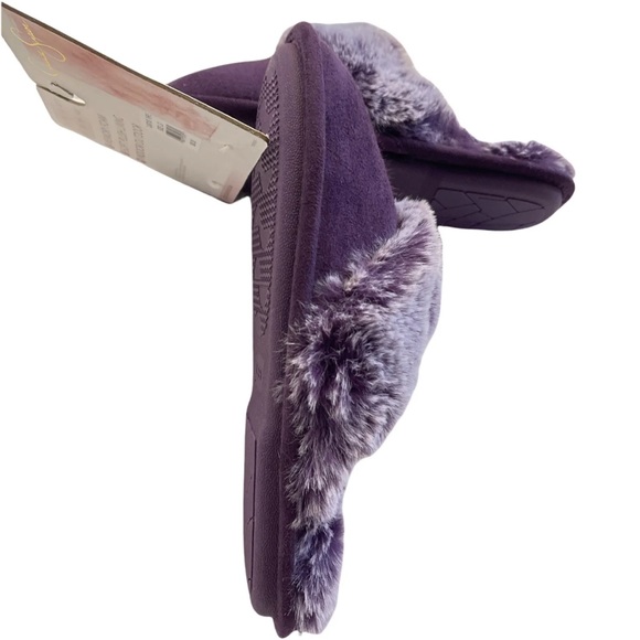 NWT Women’s Slippers Size M 7/8 JESSICA SIMPSON MICRO SCUFF SLIPPERS Purple - Picture 4 of 9